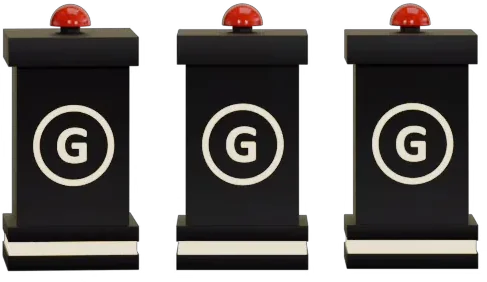 Three Guezzer buzzer stands